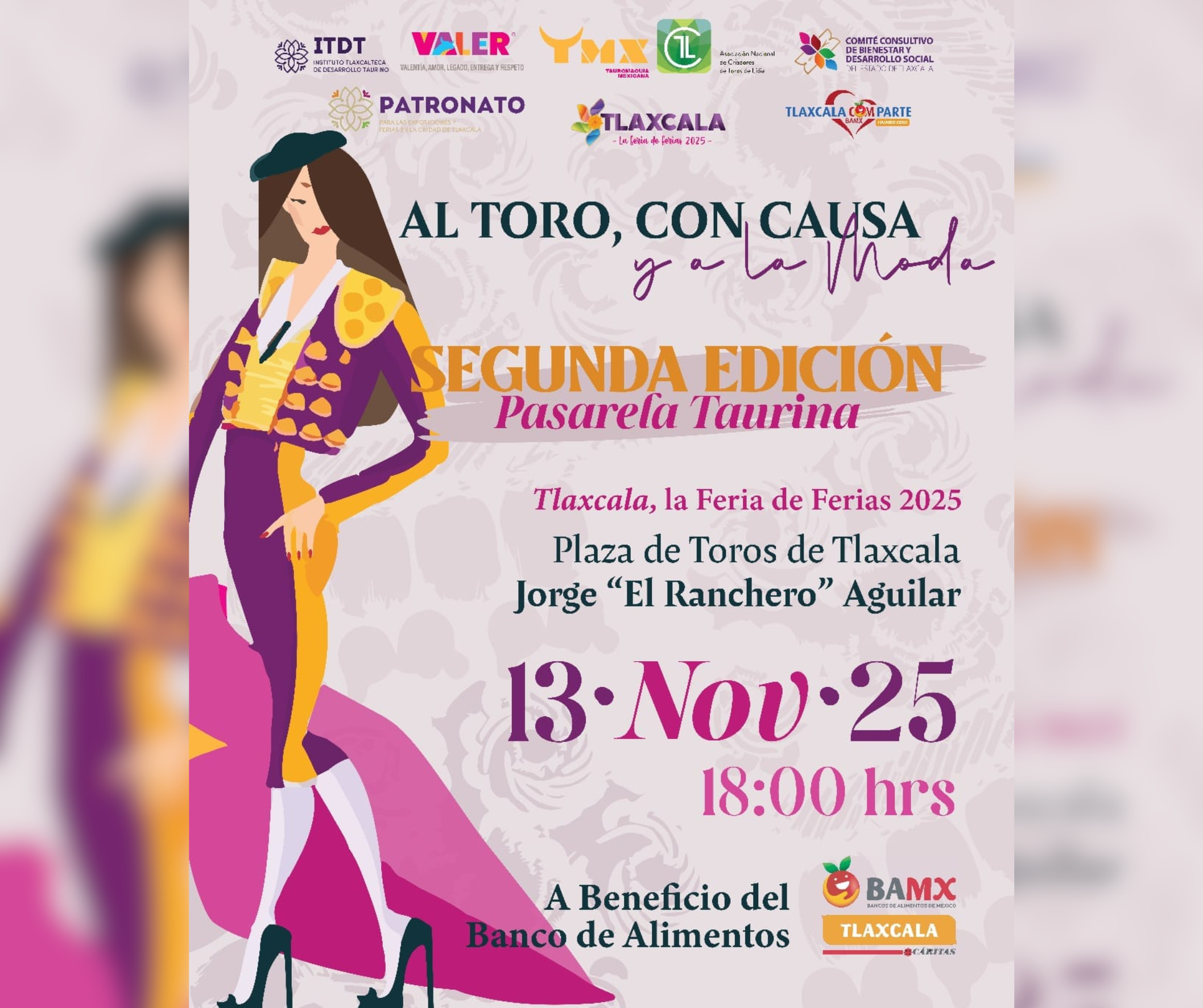 Moda y causa social se unen en pasarela de inspiración taurina en Tlaxcala
